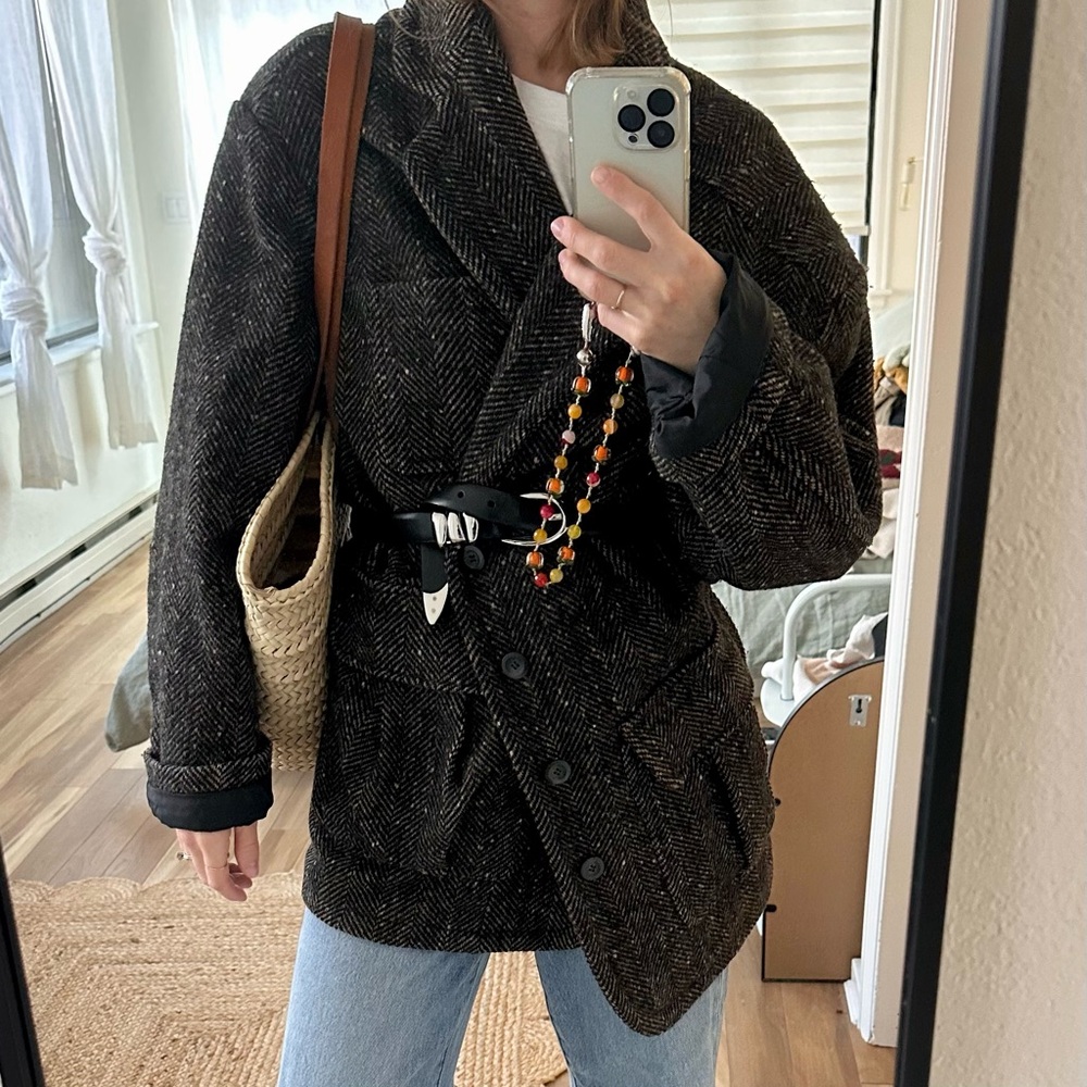 Vintage Eddie Bauer Brown Herringbone Jacket